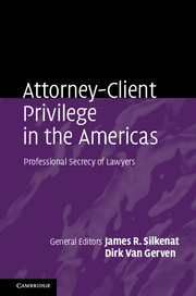 Couverture de l’ouvrage Attorney-Client Privilege in the Americas