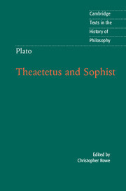 Couverture de l’ouvrage Plato: Theaetetus and Sophist