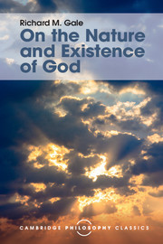 Couverture de l’ouvrage On the Nature and Existence of God