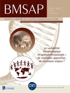 Cover of the book La variabilité morphologique en paléoanthropologie : de nouvelles approches, de nouveaux enjeux ?