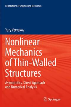 Couverture de l’ouvrage Nonlinear Mechanics of Thin-Walled Structures