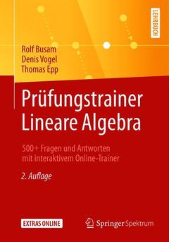 Couverture de l’ouvrage Prüfungstrainer Lineare Algebra