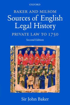 Couverture de l’ouvrage Baker and Milsom Sources of English Legal History