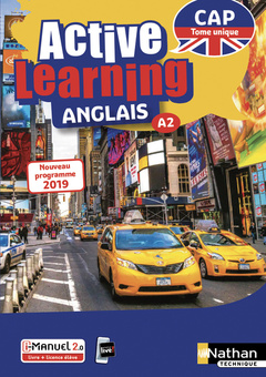 Couverture de l’ouvrage Active Learning Anglais CAP A2 - tome unique - Livre + Licence élève 2019