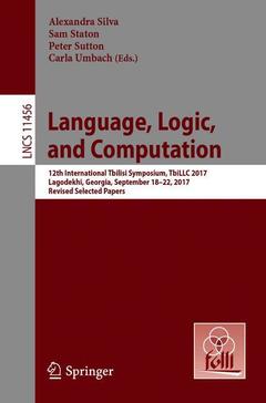 Couverture de l’ouvrage Language, Logic, and Computation