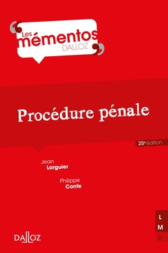 Cover of the book Procédure pénale 25ed