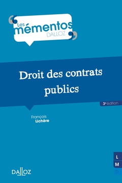 Couverture de l’ouvrage Droit des contrats publics. 3e éd.