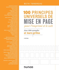 Cover of the book 100 principes universels de mise en page pour l'imprimé et le Web - Avec 100 exemples et leurs grill