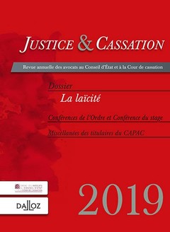 Couverture de l’ouvrage Justice et cassation 2019 - La laicité