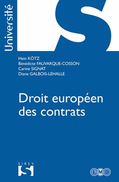 Couverture de l’ouvrage Droit européen des contrats