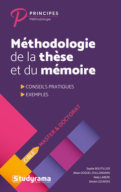 Couverture de l’ouvrage Méthodologie de la thèse et du mémoire