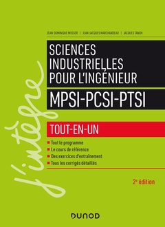 Couverture de l’ouvrage Sciences industrielles pour l'ingénieur MPSI-PCSI-PTSI - 2e éd.