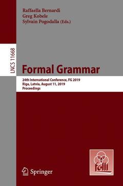 Couverture de l’ouvrage Formal Grammar