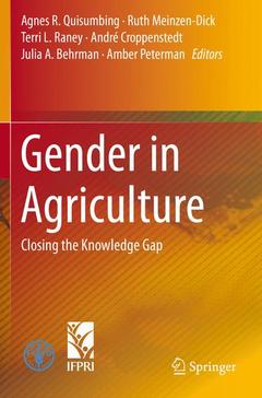 Couverture de l’ouvrage Gender in Agriculture