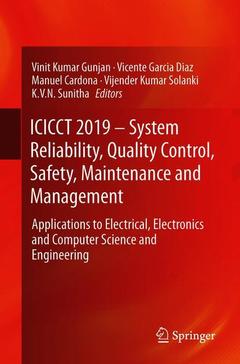 Couverture de l’ouvrage ICICCT 2019 – System Reliability, Quality Control, Safety, Maintenance and Management