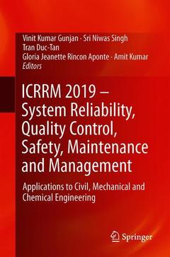 Couverture de l’ouvrage ICRRM 2019 – System Reliability, Quality Control, Safety, Maintenance and Management