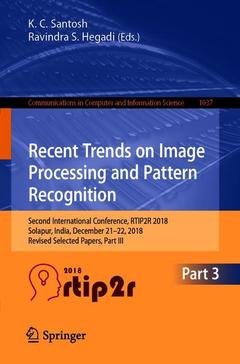 Couverture de l’ouvrage Recent Trends in Image Processing and Pattern Recognition