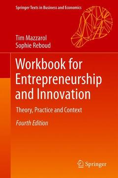 Couverture de l’ouvrage Workbook for Entrepreneurship and Innovation