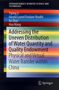 Couverture de l’ouvrage Addressing the Uneven Distribution of Water Quantity and Quality Endowment