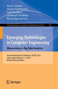 Couverture de l’ouvrage Emerging Technologies in Computer Engineering: Microservices in Big Data Analytics