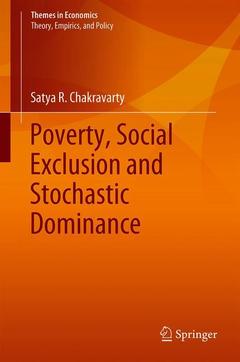 Couverture de l’ouvrage Poverty, Social Exclusion and Stochastic Dominance