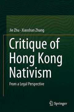 Couverture de l’ouvrage Critique of Hong Kong Nativism