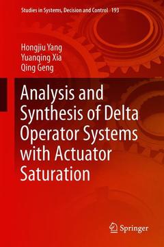 Cover of the book Analysis and Synthesis of Delta Operator Systems with Actuator Saturation