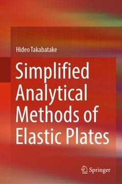 Couverture de l’ouvrage Simplified Analytical Methods of Elastic Plates