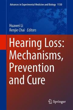 Couverture de l’ouvrage Hearing Loss: Mechanisms, Prevention and Cure