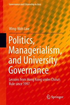 Couverture de l’ouvrage Politics, Managerialism, and University Governance