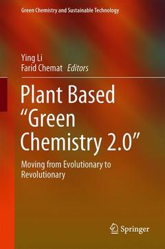 Couverture de l’ouvrage Plant Based “Green Chemistry 2.0”
