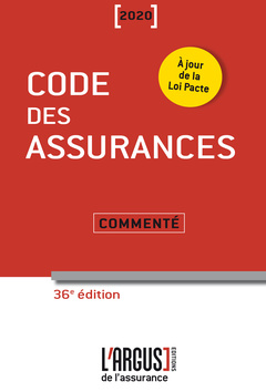 Couverture de l’ouvrage Code des assurances 2020