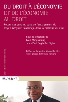 Cover of the book Du droit à l'économie et de l'économie au droit