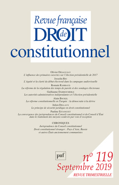 Cover of the book Rfdc 2019, n.119