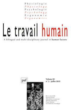 Cover of the book Le travail humain 2019, vol.82, n.3