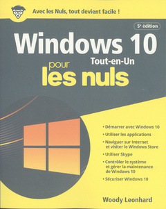 Couverture de l’ouvrage Windows 10 Tout en 1 Pour les Nuls