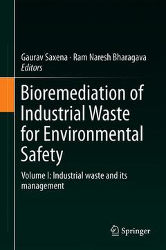 Couverture de l’ouvrage Bioremediation of Industrial Waste for Environmental Safety