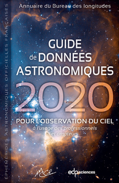 Couverture de l’ouvrage Guide de donnees astronomiques 2020 - pour l'observation du ciel