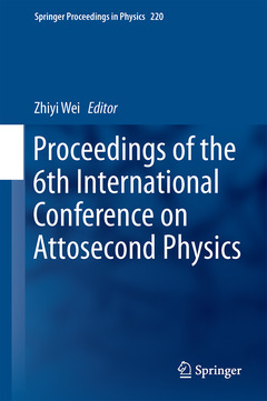 Couverture de l’ouvrage Proceedings of the 6th International Conference on Attosecond Physics