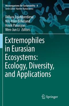 Couverture de l’ouvrage Extremophiles in Eurasian Ecosystems: Ecology, Diversity, and Applications