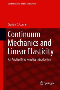 Couverture de l’ouvrage Continuum Mechanics and Linear Elasticity