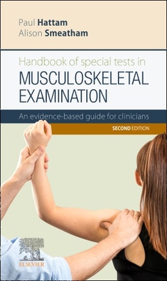 Cover of the book Handbook of Special Tests in Musculoskeletal Examination