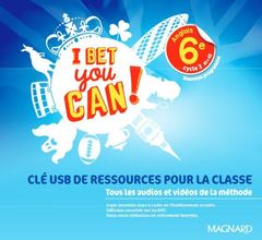 Couverture de l’ouvrage I Bet You Can! Anglais 6e (2017) - Clé USB ressources classe