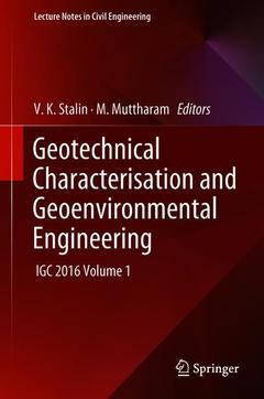 Couverture de l’ouvrage Geotechnical Characterisation and Geoenvironmental Engineering