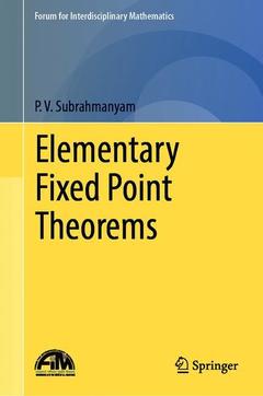 Couverture de l’ouvrage Elementary Fixed Point Theorems