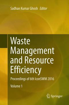 Couverture de l’ouvrage Waste Management and Resource Efficiency
