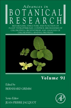 Couverture de l’ouvrage Metabolism, Structure and Function of Plant Tetrapyrroles: Control Mechanisms of Chlorophyll Biosynthesis and Analysis of Chlorophyll-Binding Proteins