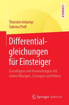 Couverture de l’ouvrage Differentialgleichungen für Einsteiger
