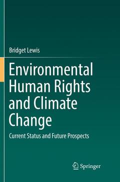 Couverture de l’ouvrage Environmental Human Rights and Climate Change