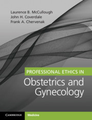 Couverture de l’ouvrage Professional Ethics in Obstetrics and Gynecology